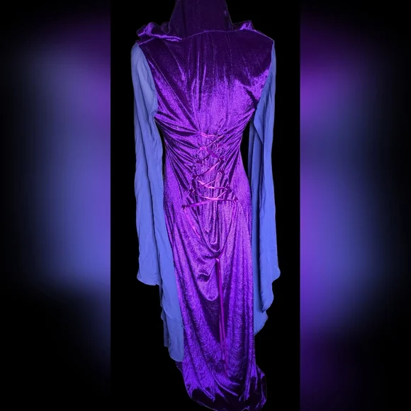 Purple Renaissance Fantasy Halloween Costume Size M/L - Picture 5 of 7